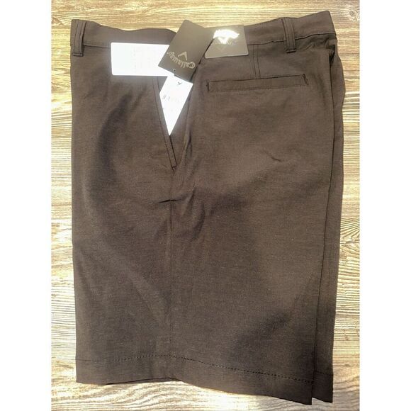 CALLAWAY PERFORMANCE MEN'S GOLF SHORTS SIZE 32 BLACK HEATHER OPTI DRY STRETCH. 6 - Picture 1 of 5